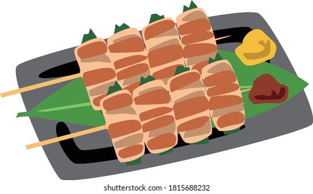 bite-size Grilled meat and Asparagus skewers