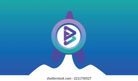 Bitgert Brise to the moon design crypto banner vector ilustration