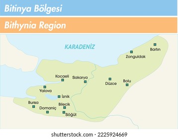 Bithynia Region, Black Sea, Historical Maps Ottoman Empire, Tarih Haritaları, Osmanlı Devleti, Bitinya Bölgesi, Bölge, Devlet, Tarih, Harita, Selçuklu Devleti, Anadolu, Osmanlı