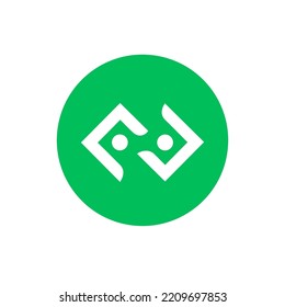 Bitkub Coin (KUB) icon isolated on white background.