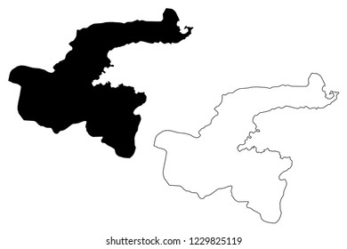Bitlis (Provinces of the Republic of Turkey) map vector illustration, scribble sketch Bitlis ili map