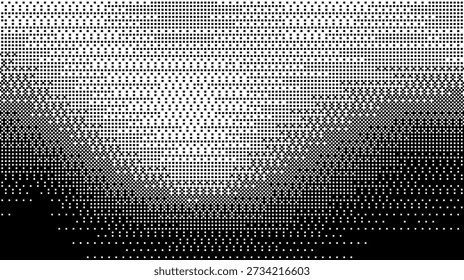 Bitmap abstract halftone vector texture featuring dithered pixel gradients. A retro Y2K computer and gaming aesthetic with cyberpunk tones, gritty grain, digital noise, avant-garde, bit-pixel y2k art.