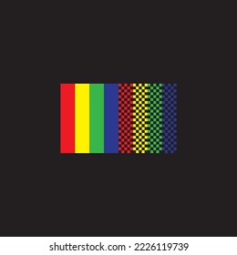 color de mapa de bits en error de tv, icono de logotipo vectorial