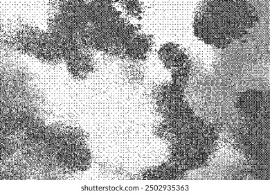 Fondo angustiado del grunge del mapa de bits. Textura Abstractas del cartel de la superposición con el modelo áspero del medio tono 8-bit. Cyber grange Fondo de pantalla de juego contemporáneo para Anuncios, volantes, Plantillas. Ilustración vectorial