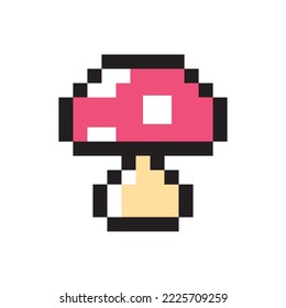 bitmap resolution mushroom image, vector logo icon
