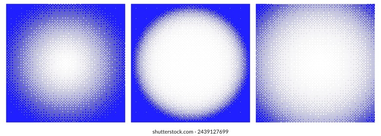Bitmap square backgrounds with vignette effect. Futuristic retro design in y2k style.