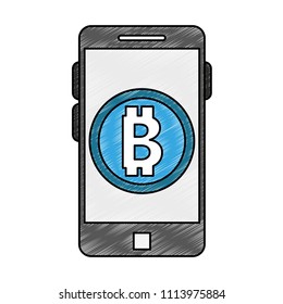 Bitocoin and smartphone scribble