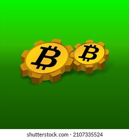 Ilustración del mercado de Bitoin. fondo vectorial de bitcoin. Negocios digitales. Equipo de bitcoin