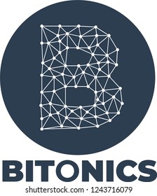 Bitonics cryptocurrency vector logo
