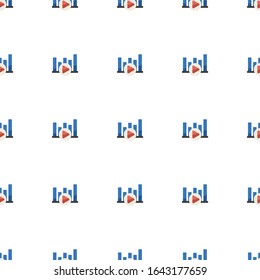 Bitrate icon pattern seamless isolated on white background. Editable flat Bitrate icon. Bitrate icon pattern for web and mobile.