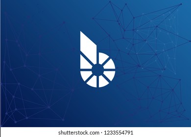 Bitshares BTS cryptocurrency network vector illustration