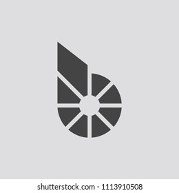 BitShares crypto currency icon, Vector
