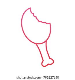 bitted roasted chicken food icon