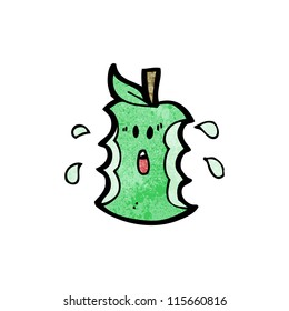 bitten apple cartoon