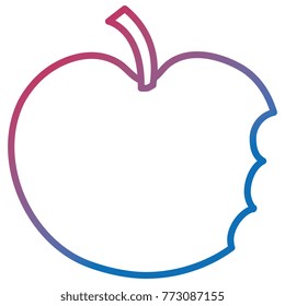 bitten apple fresh fruit icon