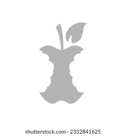 bitten apple icon on a white background, vector illustration