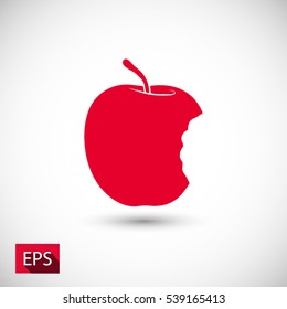  bitten apple  icon. One of set web icons