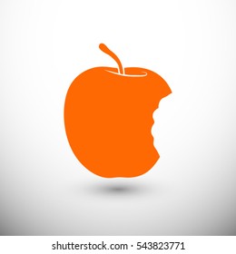  bitten apple  icon. One of set web icons
