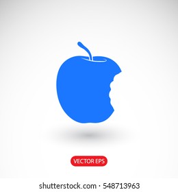  bitten apple  icon. One of set web icons