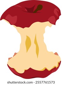 A bitten apple isolated on a white background