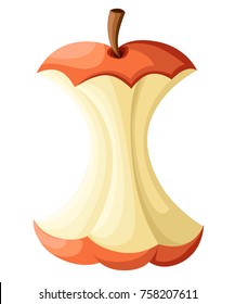 Bitten apple isolated on white background Web site page and mobile app design