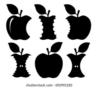 Bitten Apple Silhouette