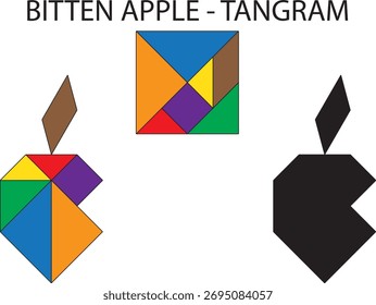 Tangram de Manzana Mordida. Educación y creatividad.