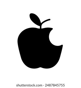 bitten apple - vector icon 