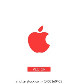 Bitten apple. Apple vector icon. Apple fruit illustration icon.Web design vector logo. Apple isolated on background