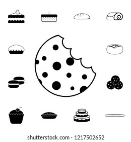 Bitten biscuits icon. Detailed set of Bakery. Premium graphic design. One of the collection icons for websites, web design, mobile app on white background