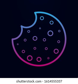 Bitten biscuits line nolan icon. Simple thin line, outline vector of web icons for ui and ux, website or mobile application