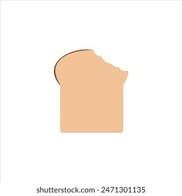 Bitten bread vector illustration on white background