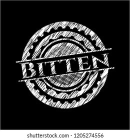 Bitten with chalkboard texture