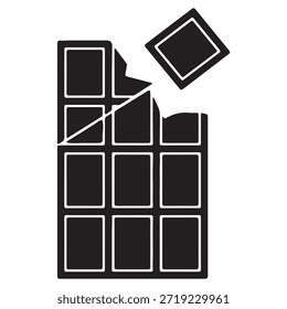 Bitten Chocolate Bar Icon candy sweet