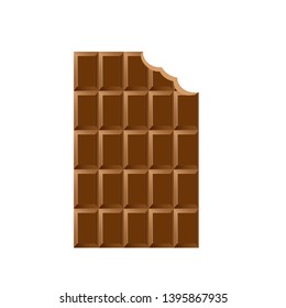 bitten chocolate bar,vector illustration icon