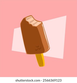 Bitten Chocolate Ice Cream Bar