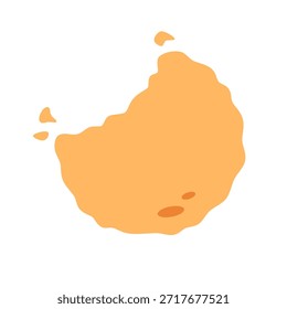 Galleta de galleta mordida Vector de color plano aislado