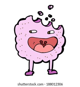personaje de caricatura de galletas mordidas