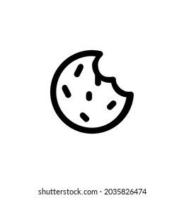Bitten Cookie Food Gemüse Snack Yummy Monoline Symbol Symbol Symbol Logo für Grafik Design UI UX und Website