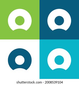 Bitter Donut Flat cuatro colores mínimo conjunto de iconos