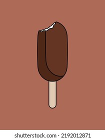 bittes Eis flache Design-Illustration