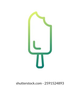 Bitten Ice Cream Pop Gradient Outline Icon