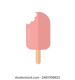 Bitten ice cream popsicle icon