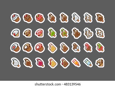 Bitten icecreams for video games set 2