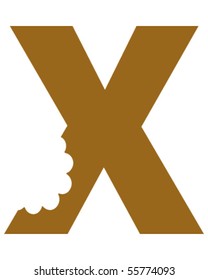Bitten Letter x