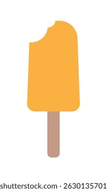 Bitten Orange Ice Cream, A Sweet, Frozen Summer Treat.