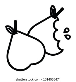 bitten pears icon symbol