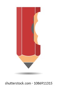 Bitten pencils, concept nervous and stress