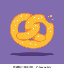 Gebissene Brezel Vektorgrafik auf durchsichtigem Hintergrund