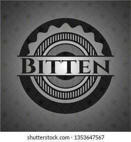 Bitten realistic black emblem